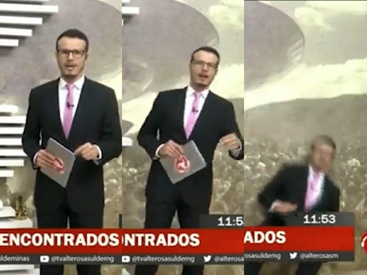 Apresentador do SBT sofre mal súbito ao vivo durante telejornal