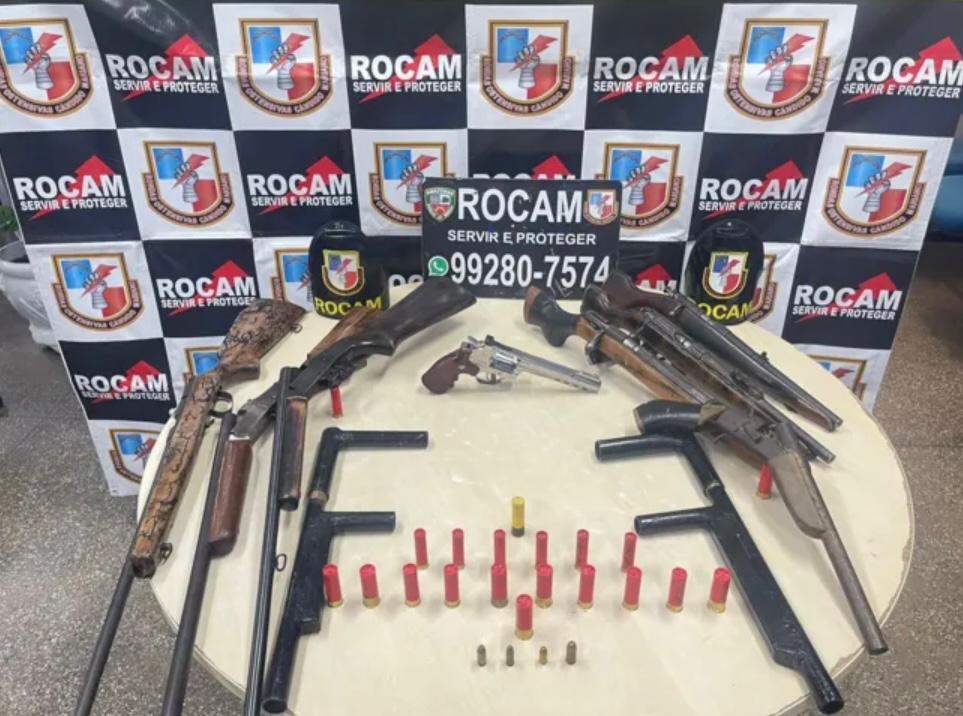 Criminosos fogem da Rocam e deixam arsenal para trás em Manaus
