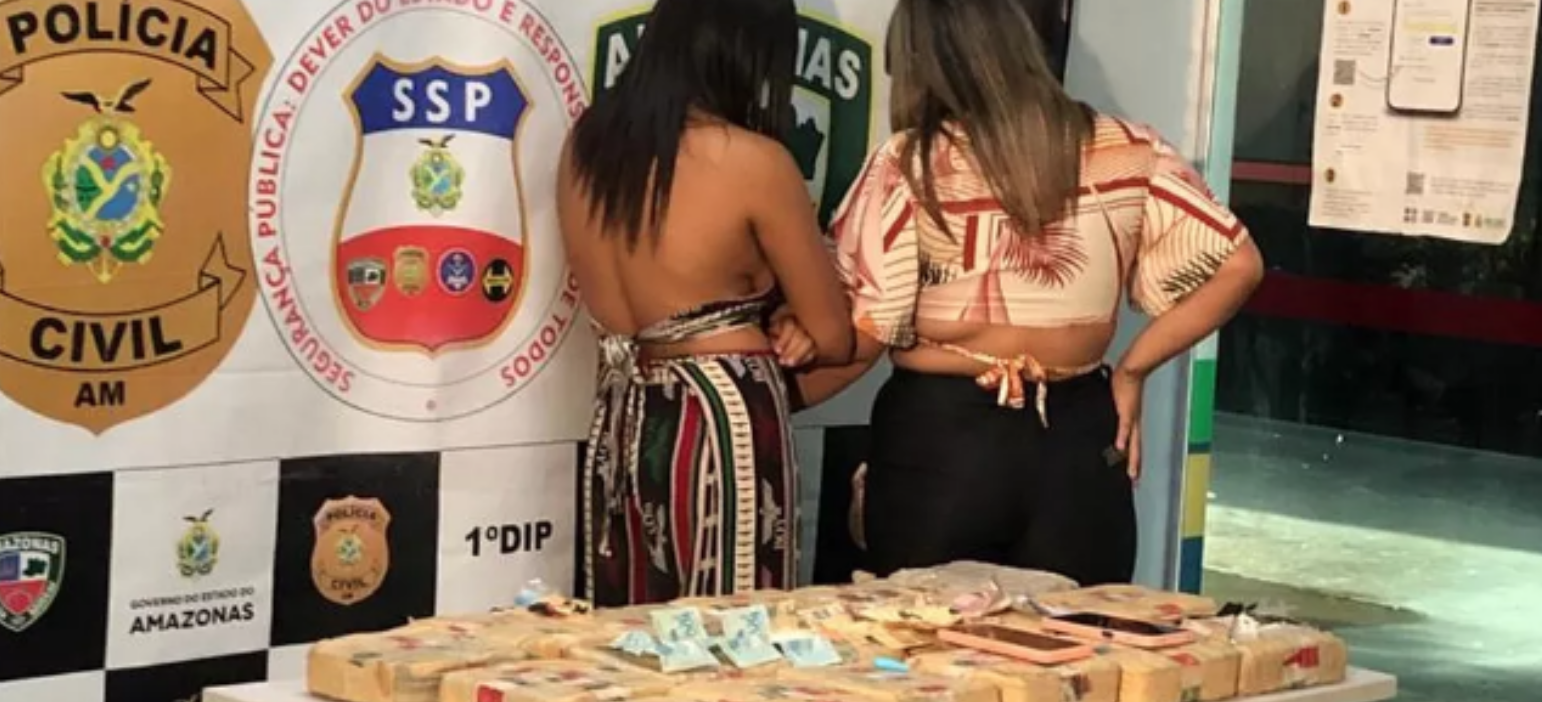 Polícia apreende drogas com mulheres no aeroclube de Manaus