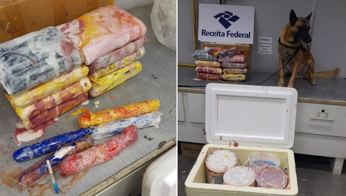 Mais de 10 kg de drogas são apreendidas dentro de potes de sorvete no aeroporto de Manaus