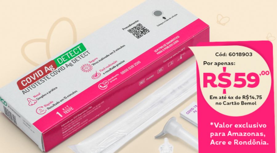 Bemol Farma inicia venda de autotestes de Covid-19