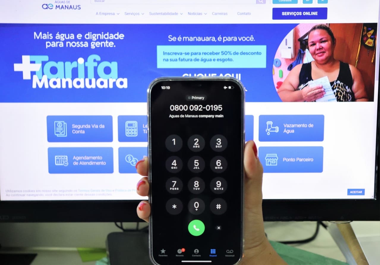 Águas de Manaus unifica número 0800 e WhatsApp para facilitar atendimento