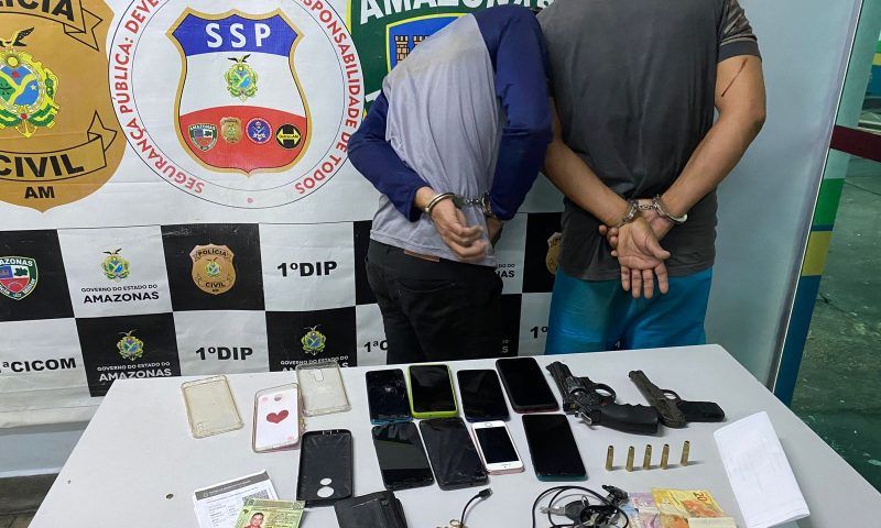 Suspeitos de cometer assaltos são presos  em Manaus