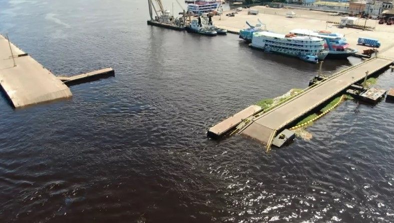 Marinha interdita Cais das Torres após acidente no Porto de Manaus