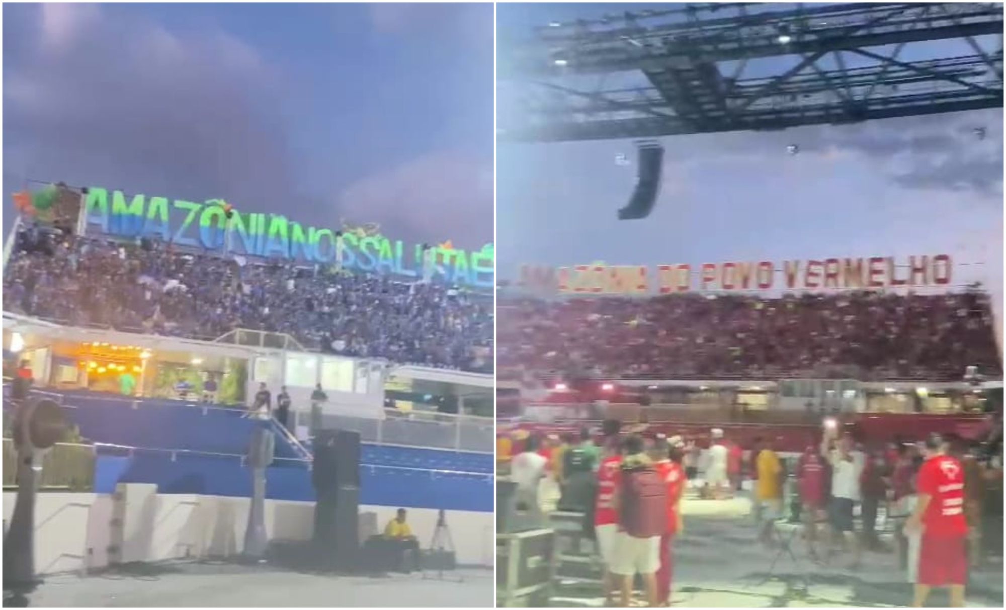 Torcidas de Caprichoso e Garantido gritam "Fora Bolsonaro"