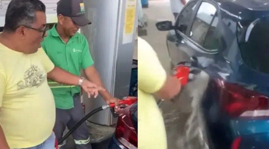 Bolsonarista lava carro com gasolina para comemorar redução no preço; Subiu R$ 4 e desceu R$ 1