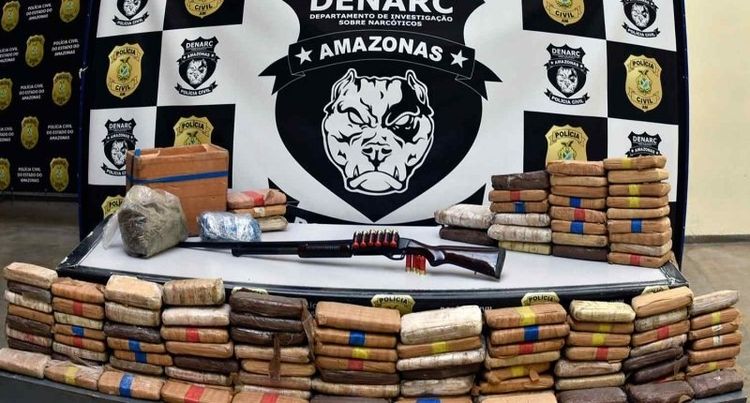 Mais de 100kg de drogas avaliadas em R$ 1 milhão são apreendidas em Manaus