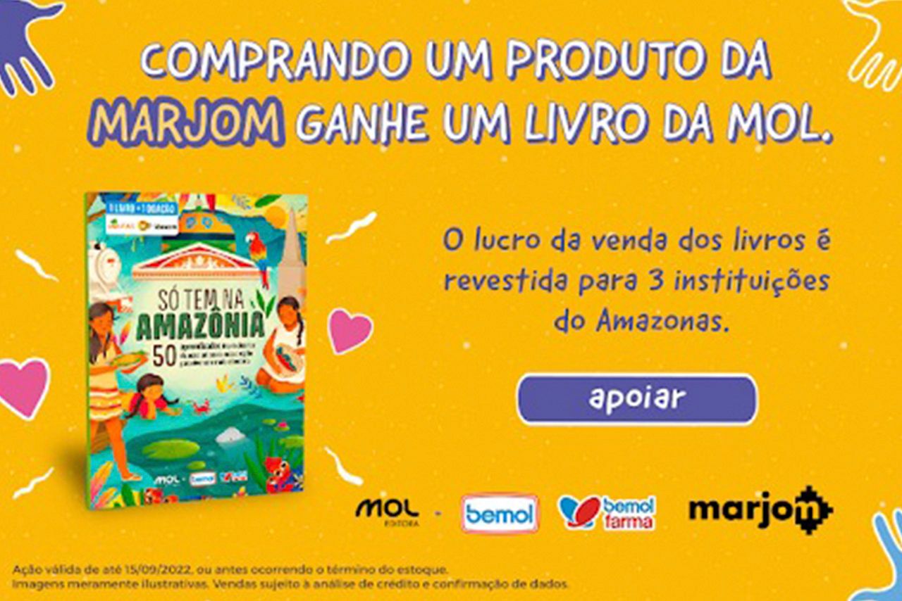 Parceria entre Bemol, Marjom e Editora Mol garante doação para instituições de caridade