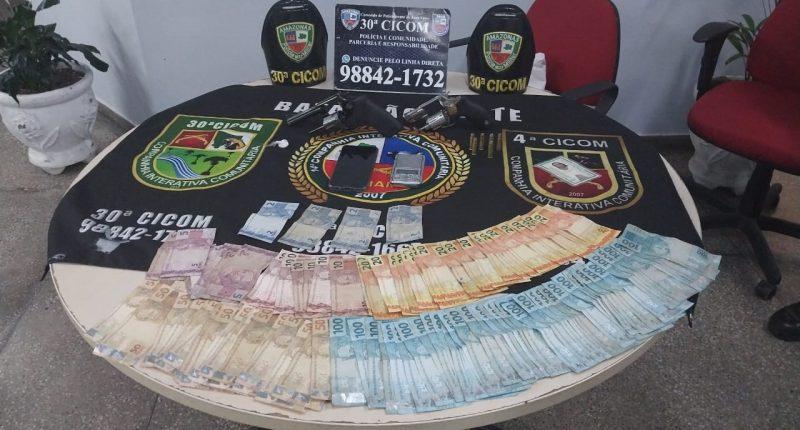 Homens são presos com drogas, armas e dinheiro em Manaus
