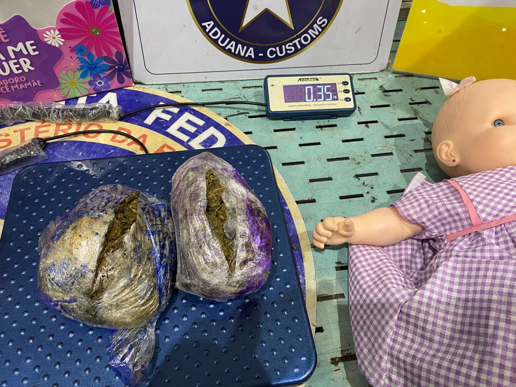 Receita Federal em Manaus encontra skunk dentro de bonecas