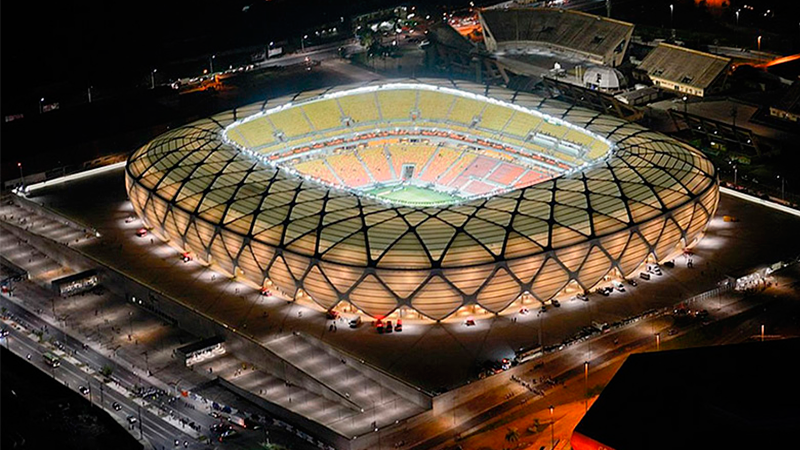 Arena da Amazônia terá transmissão do jogo do Brasil e programação especial