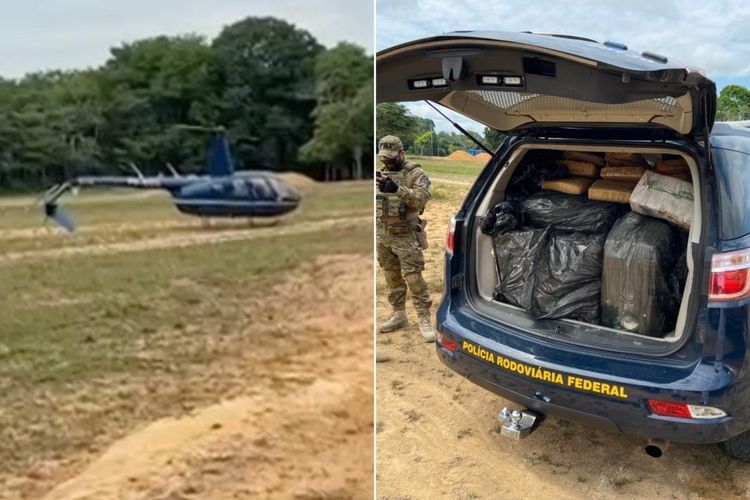 Piloto abandona helicóptero com 230 kg de drogas após pouso de emergência no AM