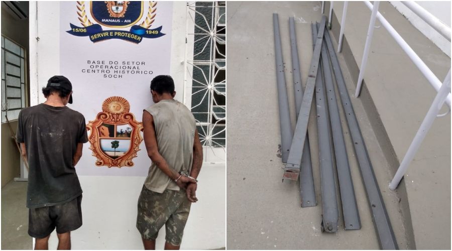 Guarda Municipal prende dupla durante furto a prédio público em Manaus