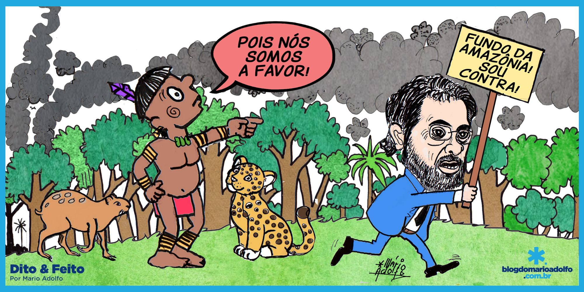 Dito & Feito - TUDO  QUE O MESTRE MANDAR -
Seguindo a cartilha de  Bolsonaro, Plínio Valério rejeita Fundo da Amazônia