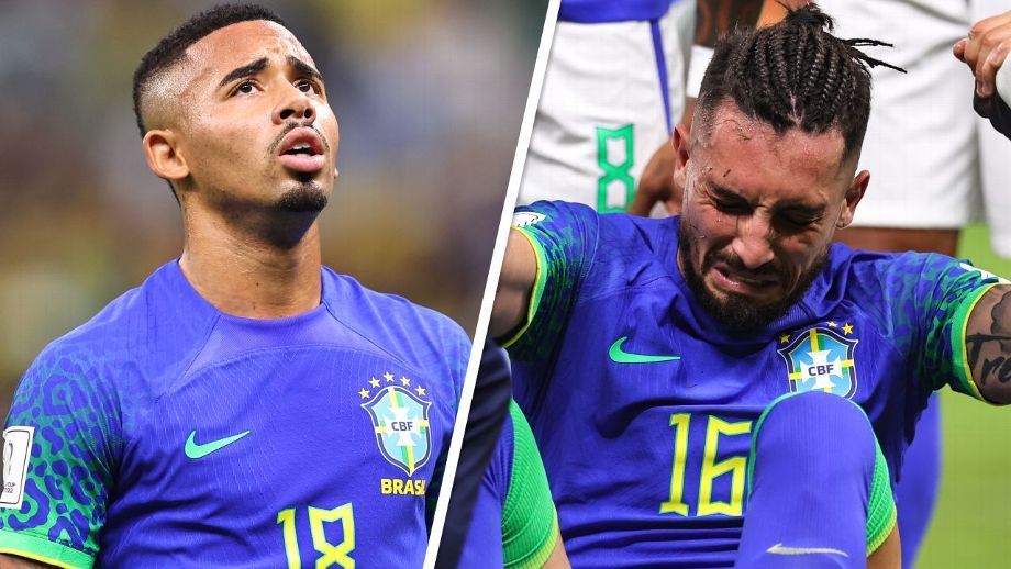Gabriel Jesus e Alex Telles têm lesões no joelho e estão fora da Copa do Mundo