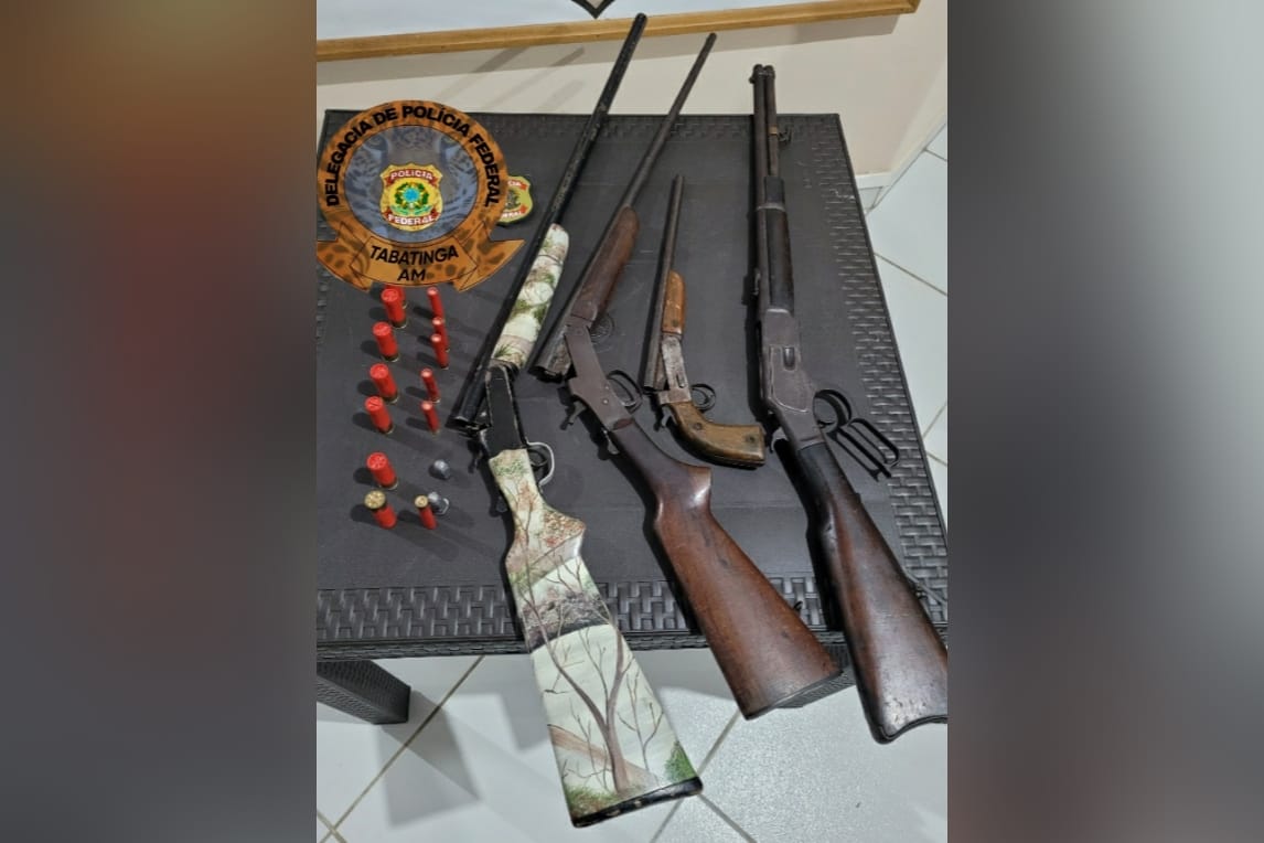 Homem é preso com armas em embarcação no interior do AM