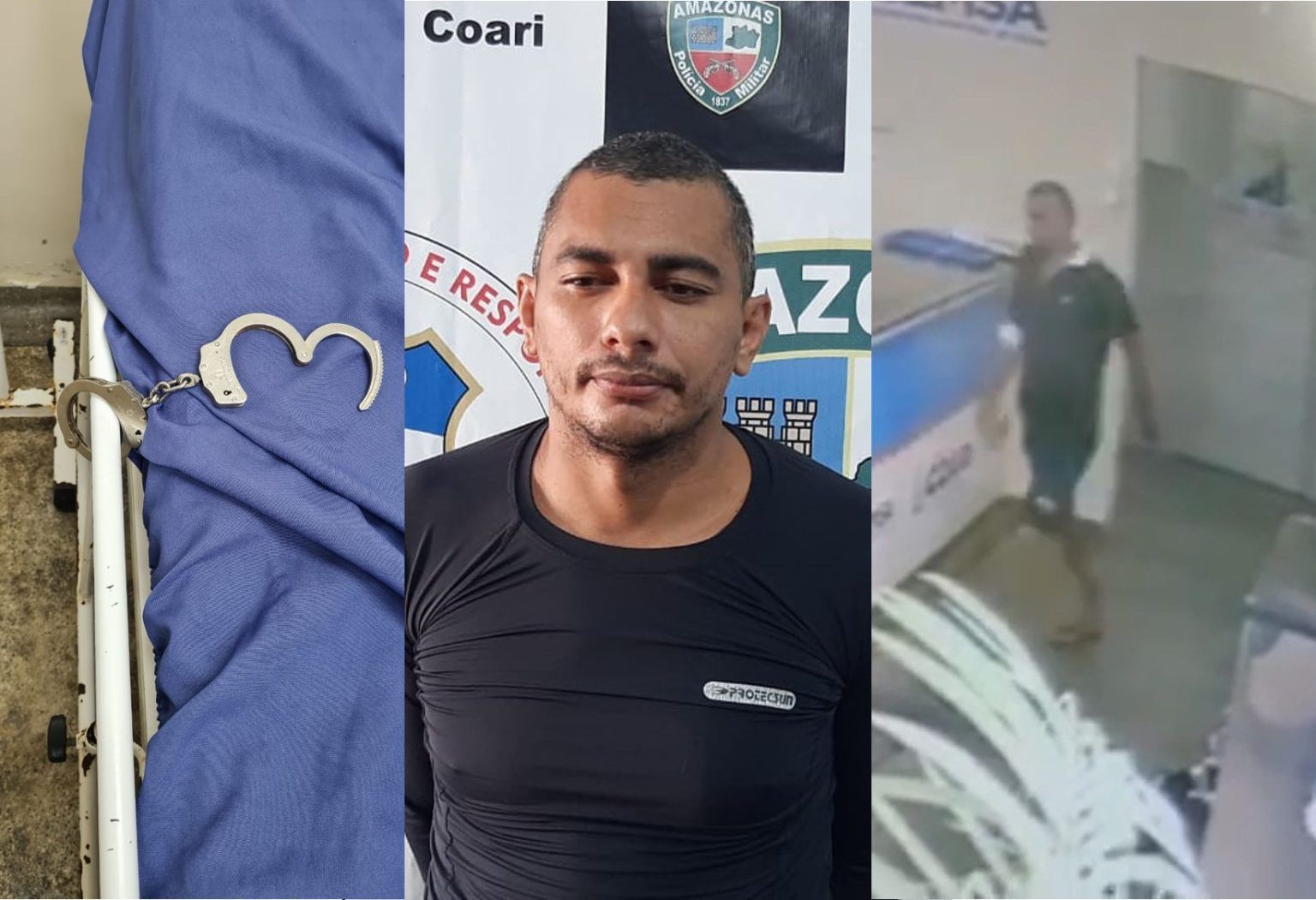 Mesmo baleado, preso foge de hospital de Coari