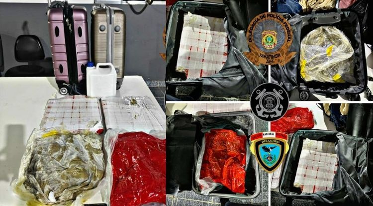 Colombianas são presas com 11 kg de cocaína e documentos falsos no Amazonas