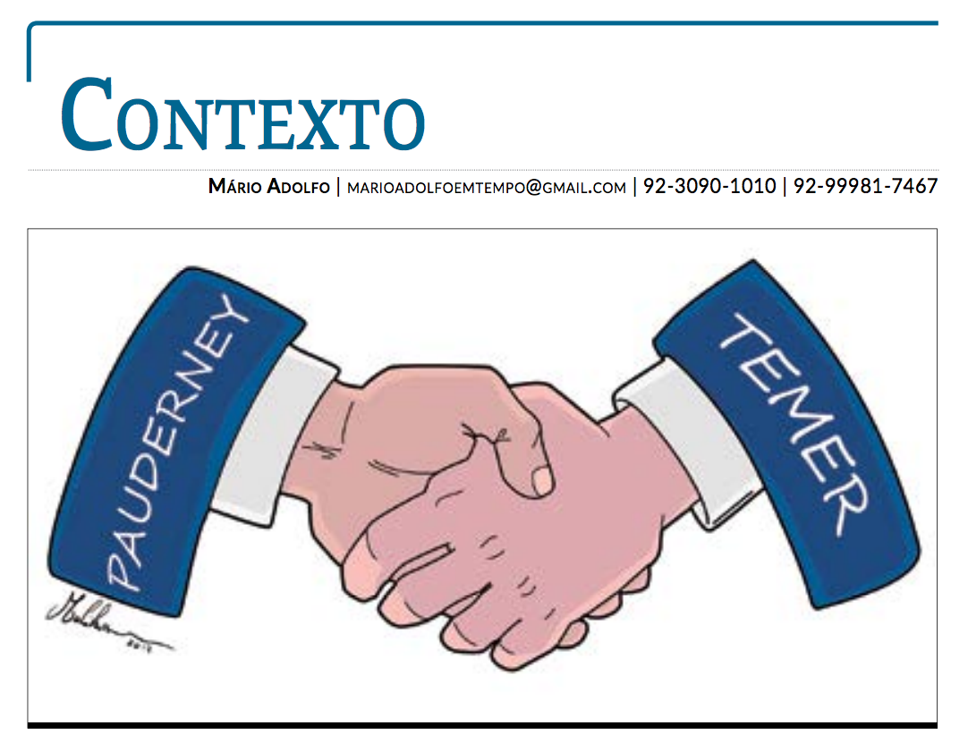 Contexto &#8211; Pauderney fica com Temer &#8211; 13/06/2017