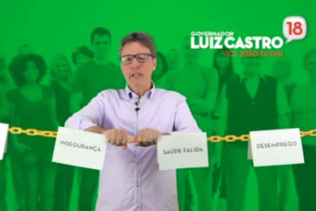 Luiz Castro quebra até corrente na TV