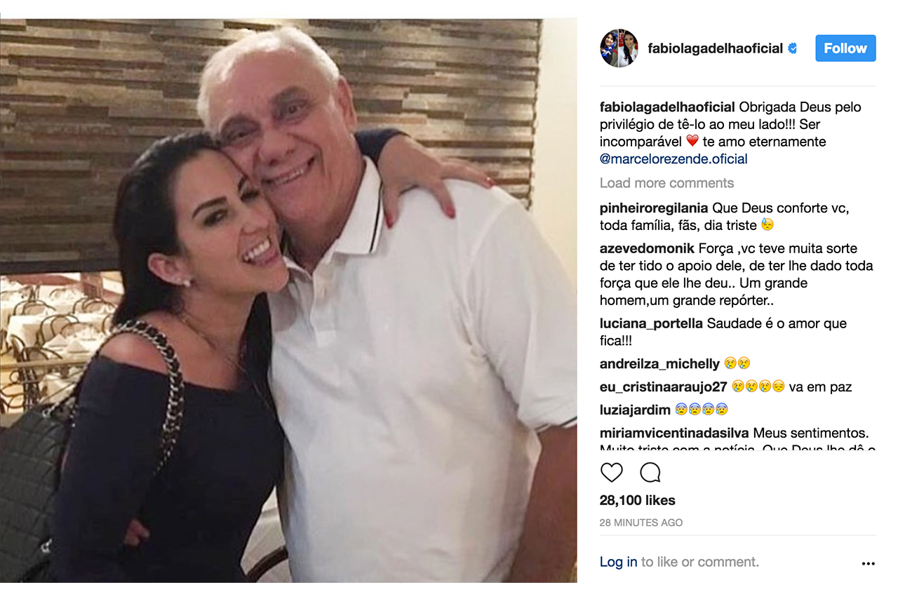 Fabíola Gadelha faz homenagem a Marcelo Rezende. Veja