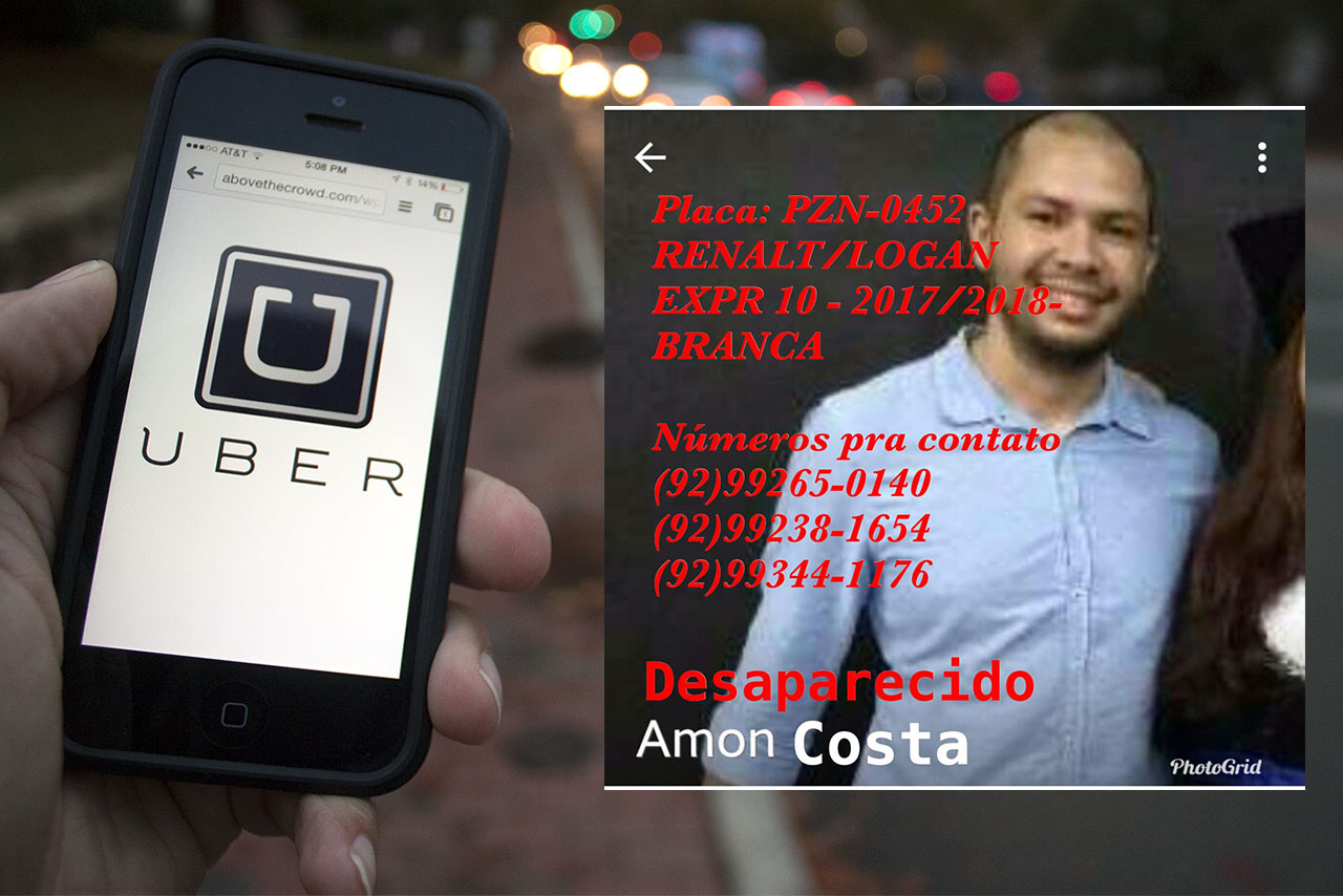 Motorista do Uber está desaparecido em Manaus