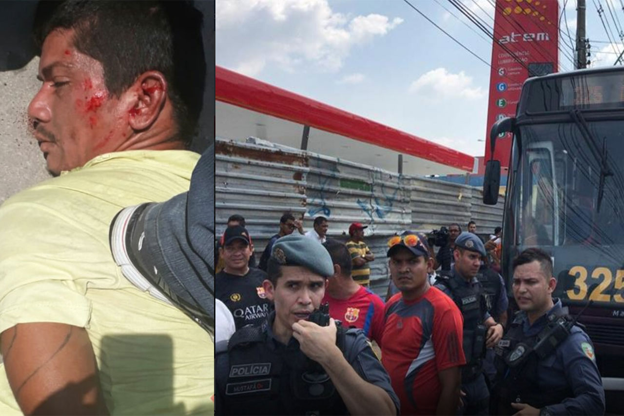 Quatro mulheres são baleadas e suspeito espancado em assalto a ônibus