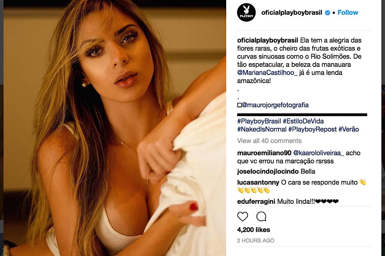 A mulher mais bonita do Amazonas? Playboy posta foto de Mariana Castilho