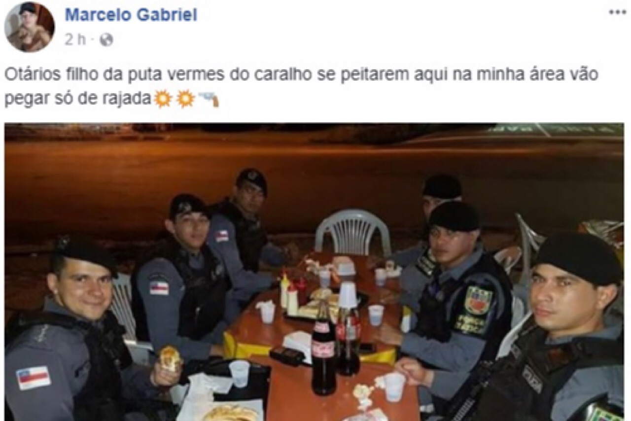 Jovem desafia a PM, mas é pego e, manso, pede desculpas