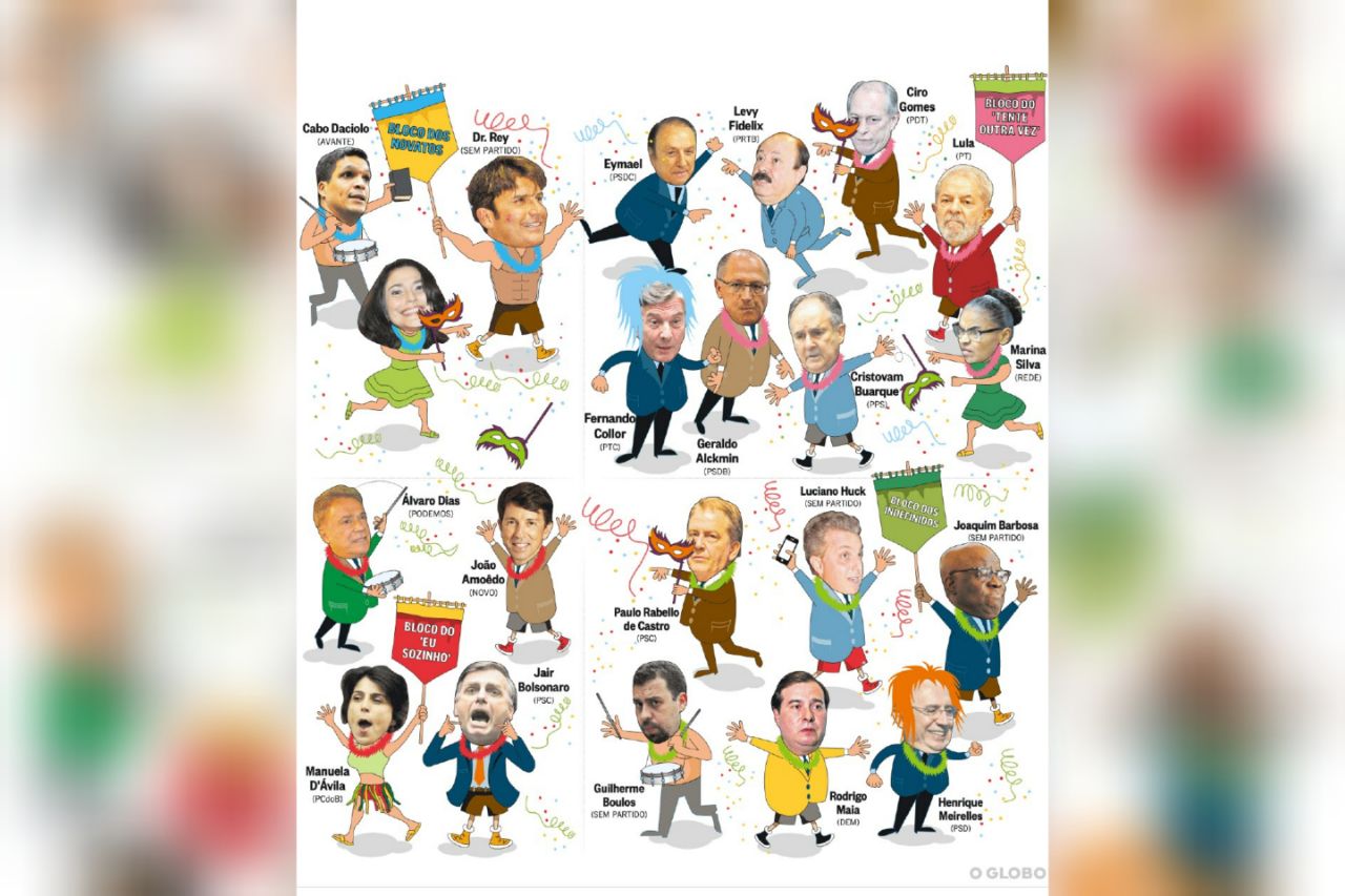 No desfile de pré-candidatos, mais de 20 nomes querem disputar o Planalto