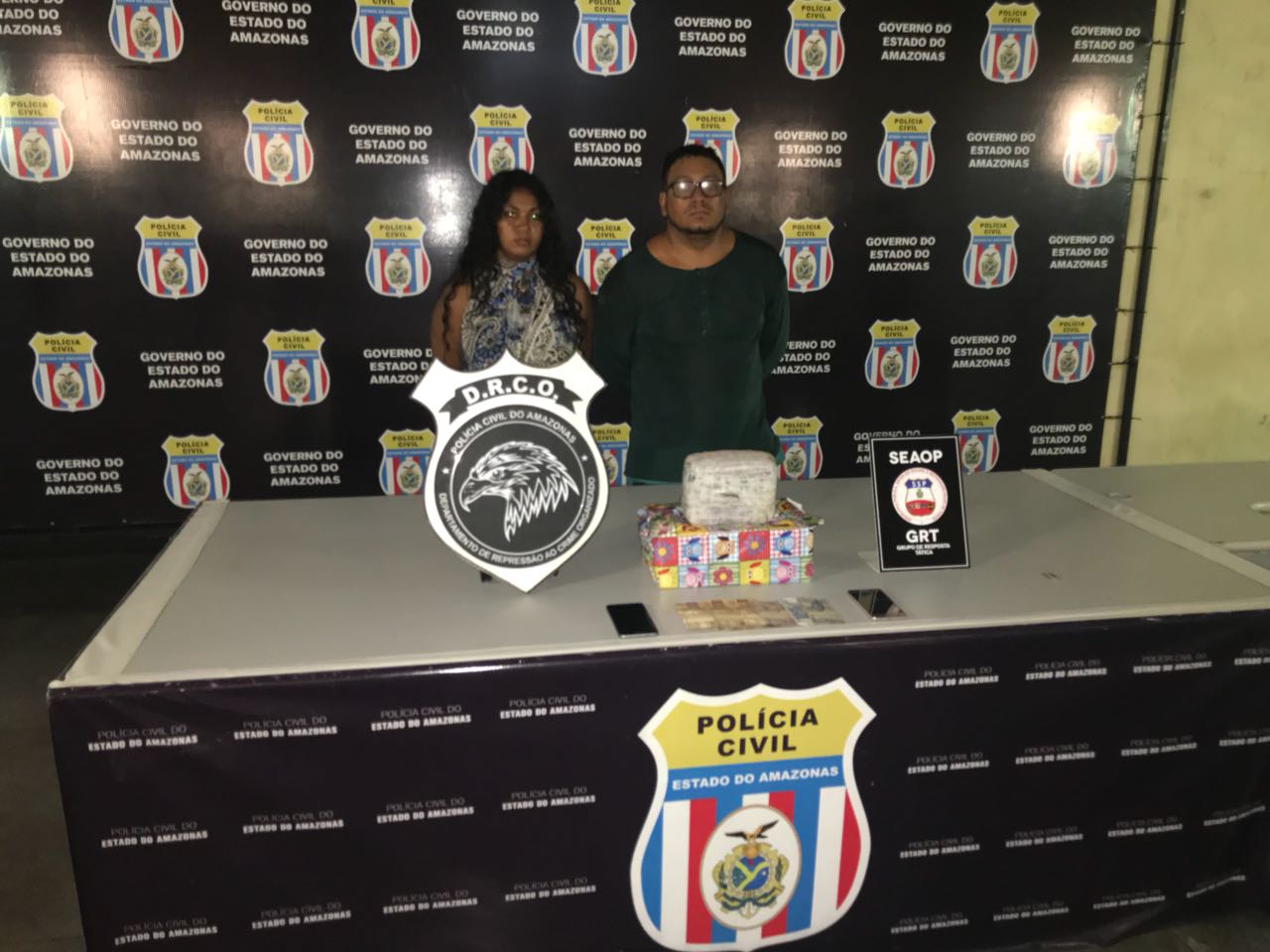 Casal é preso pela sexta vez tentando transportar droga para Itacoatiara