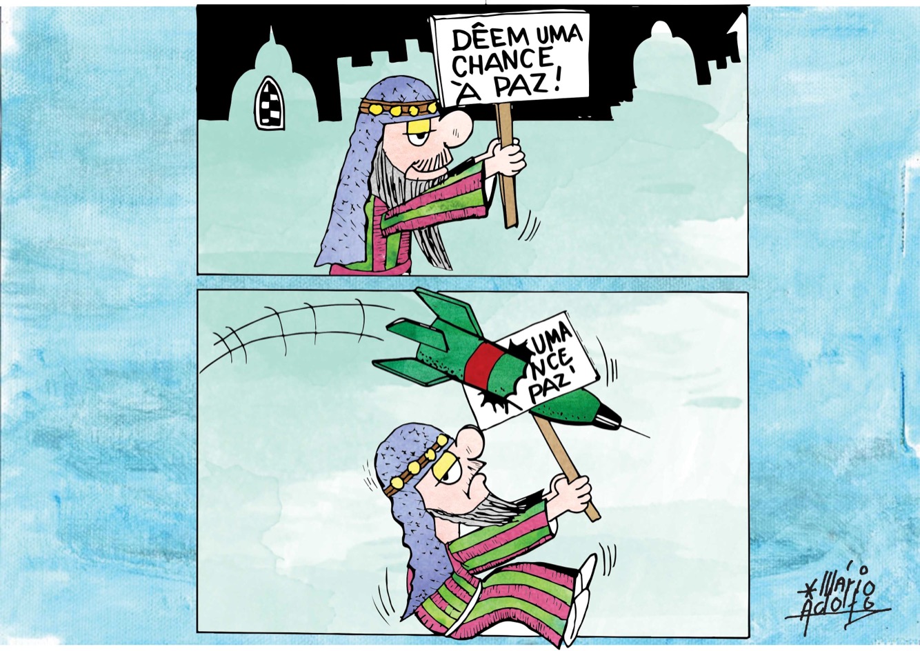 Charge do dia – Deem uma chance à paz