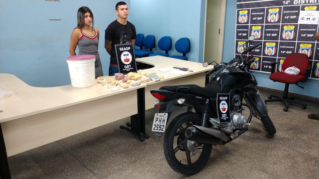 Casal de namorados envolvido com o tráfico de drogas em Manaus é preso