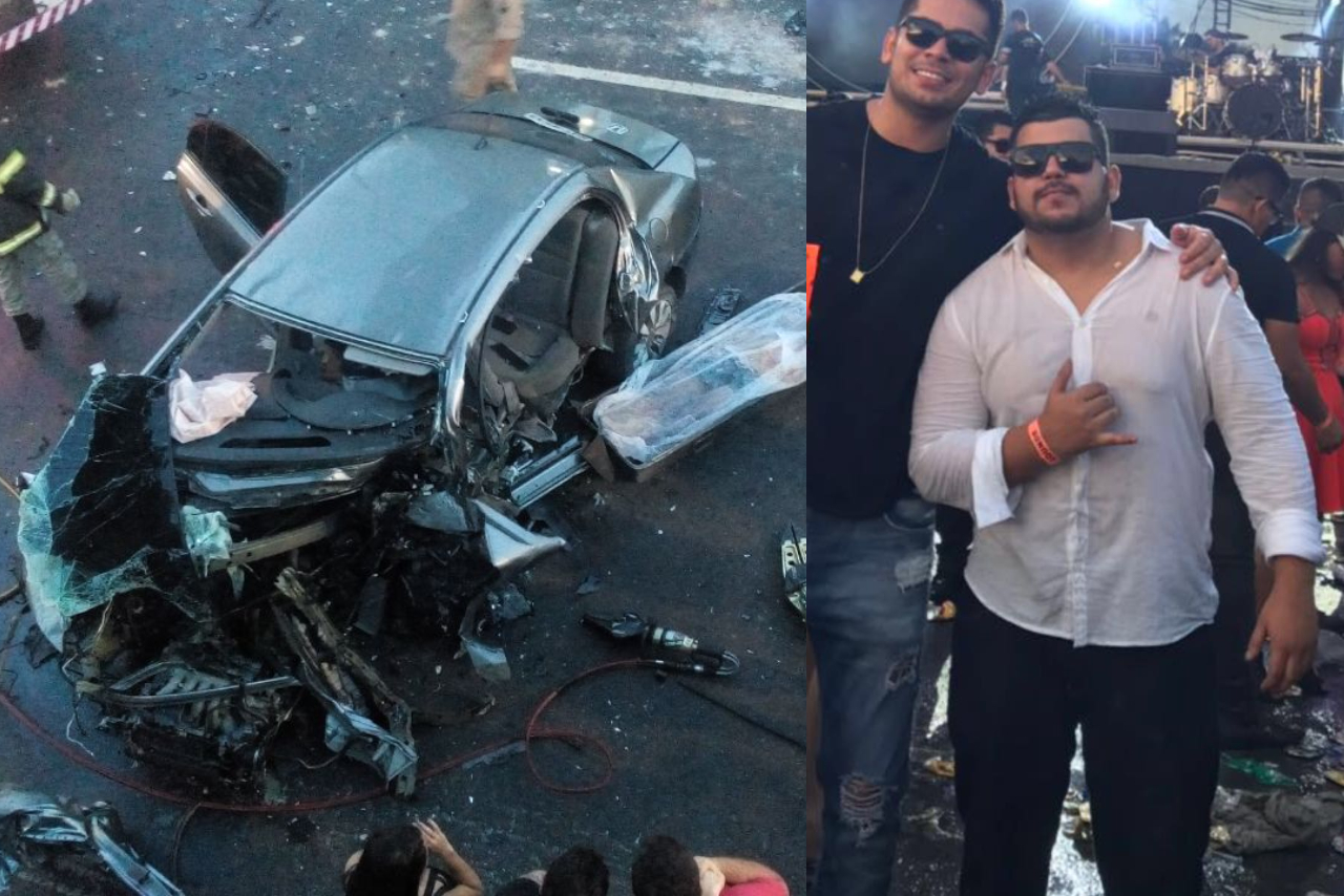 Jovem morre após carro colidir em passarela na avenida Torquato Tapajós