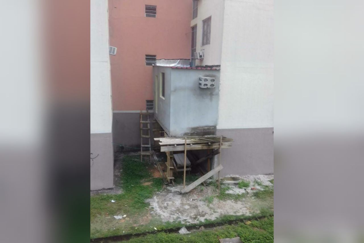 Morador do Viver Melhor constrói ‘puxadinho’ no apartamento