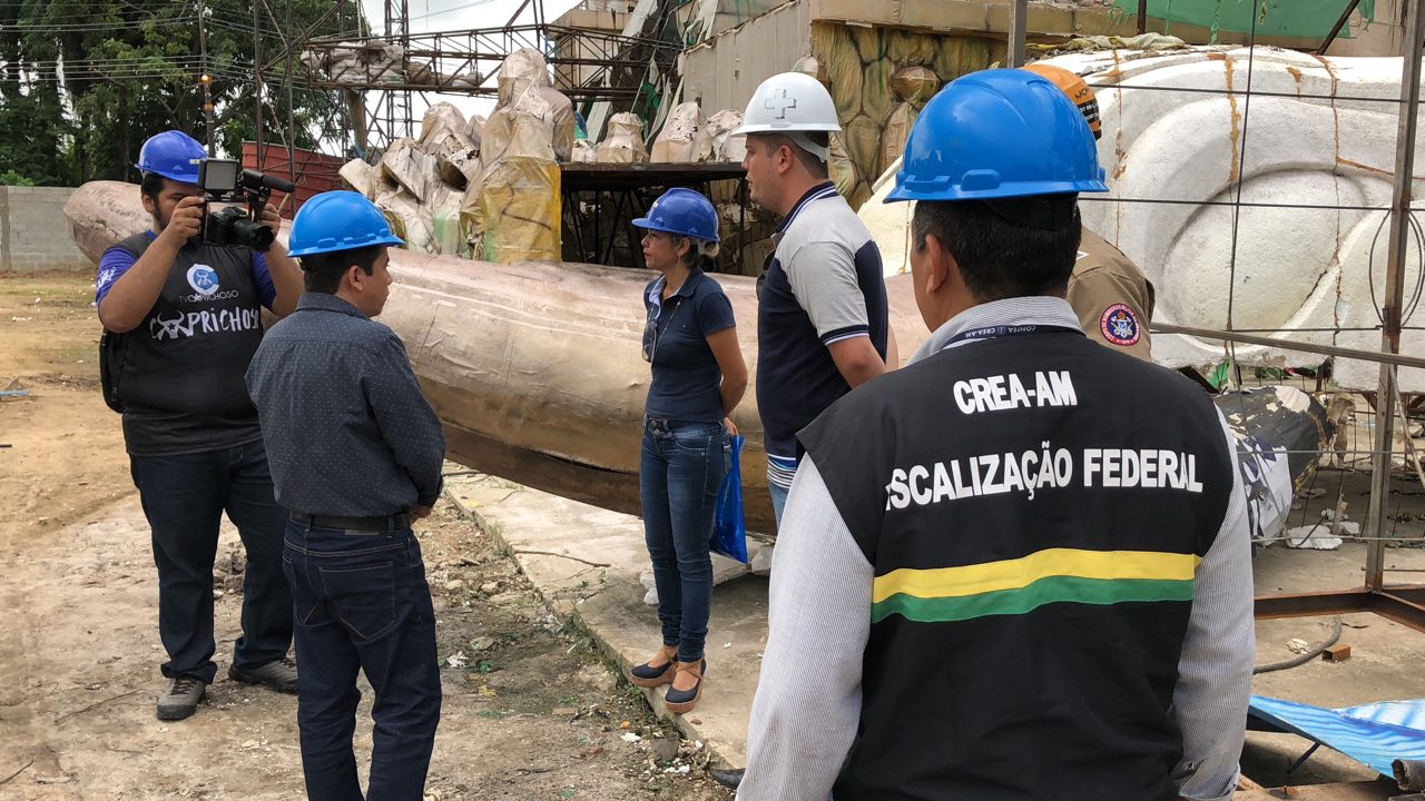 Crea fiscaliza Bumbódromo e os galpões dos bumbás Garantido e Caprichoso