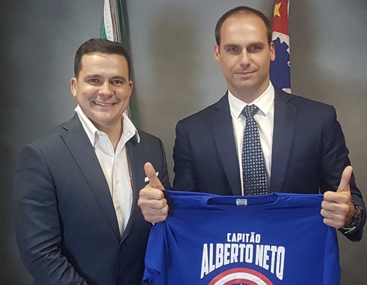 Pré-candidato a Deputado Federal, capitão Alberto Neto visita deputados em Brasília