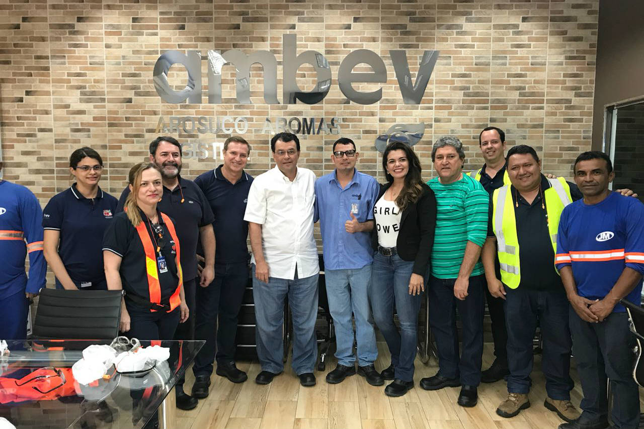 Diretores e funcionários da AmBev agradecem empenho de Braga