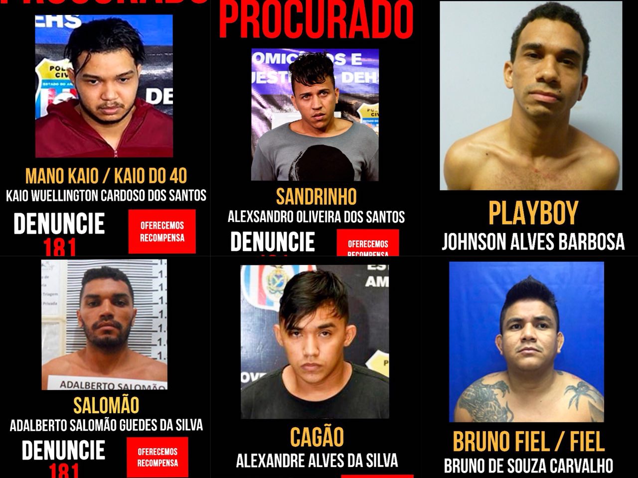 SSP oferece recompensa por informações sobre grupo envolvido em série de homicídios