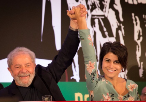 PT quer usar somente imagem de Lula e Manuela em material de campanha