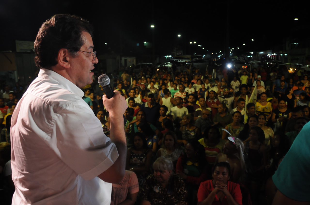 Em comício no Jorge Teixeira, Braga critica redução da maioride penal