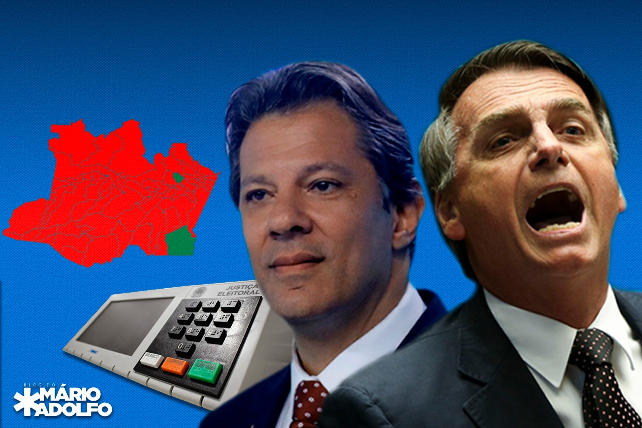 Bolsonaro venceu em duas cidades e Haddad em 60 no Amazonas