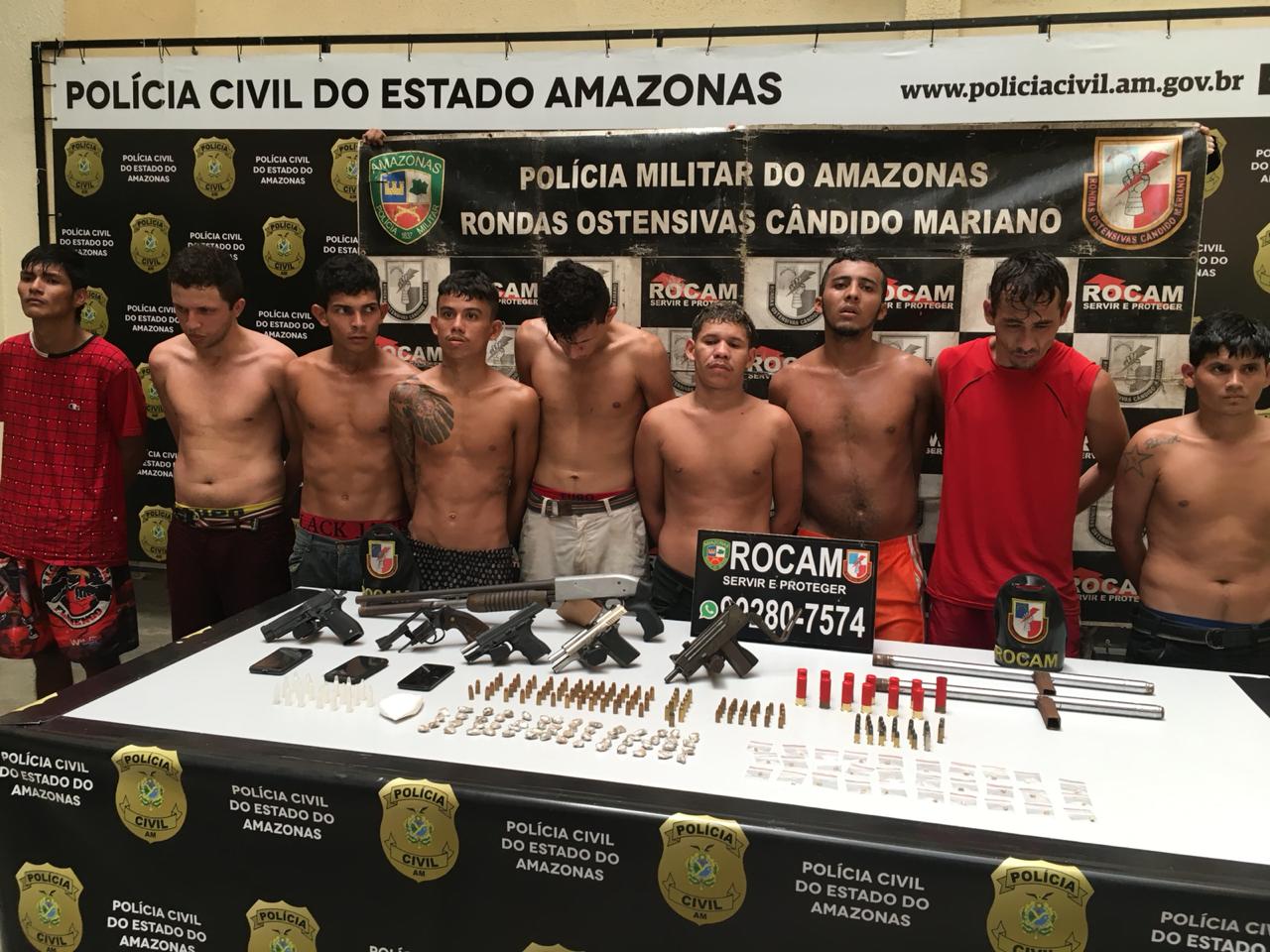 Rocam prende bando com arsenal de guerra