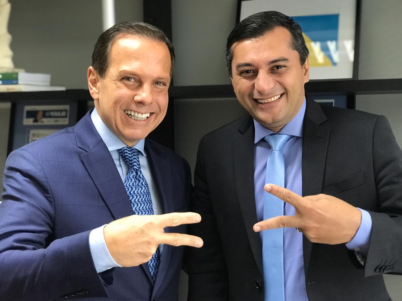 Wilson Lima se reúne com Dória para discutir pacto federativo e melhorias para a Saúde