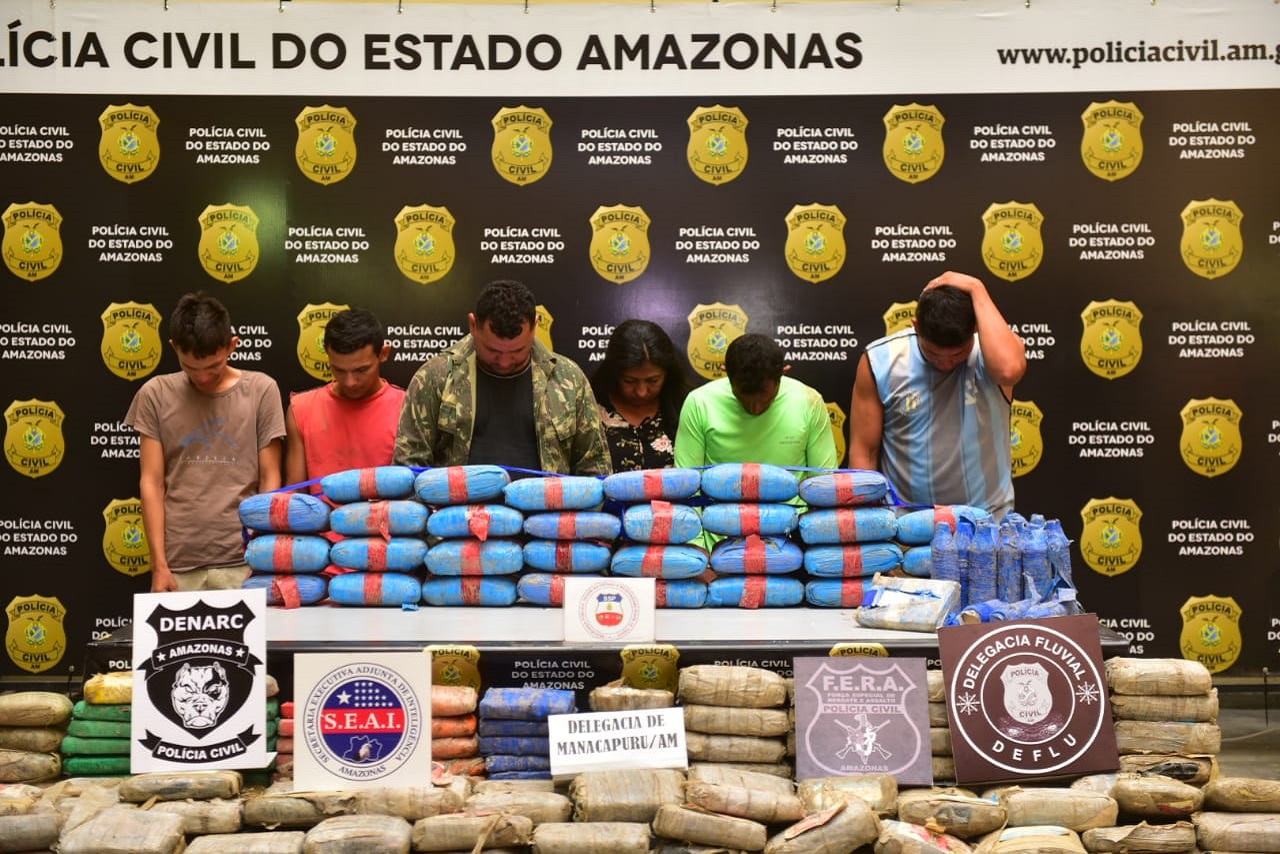 Polícia apreende 300 kg de drogas avaliados em R$2 milhões no Amazonas