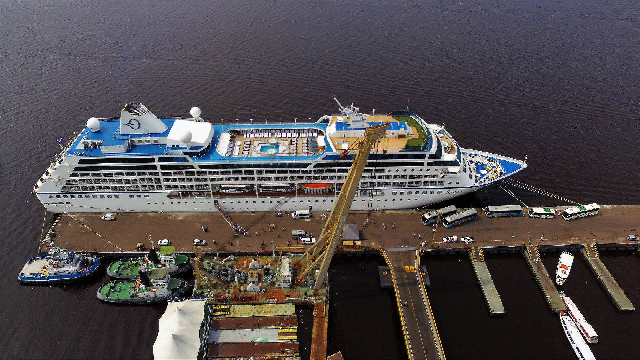 Navio M/S Sirena abre a temporada de cruzeiros em Manaus