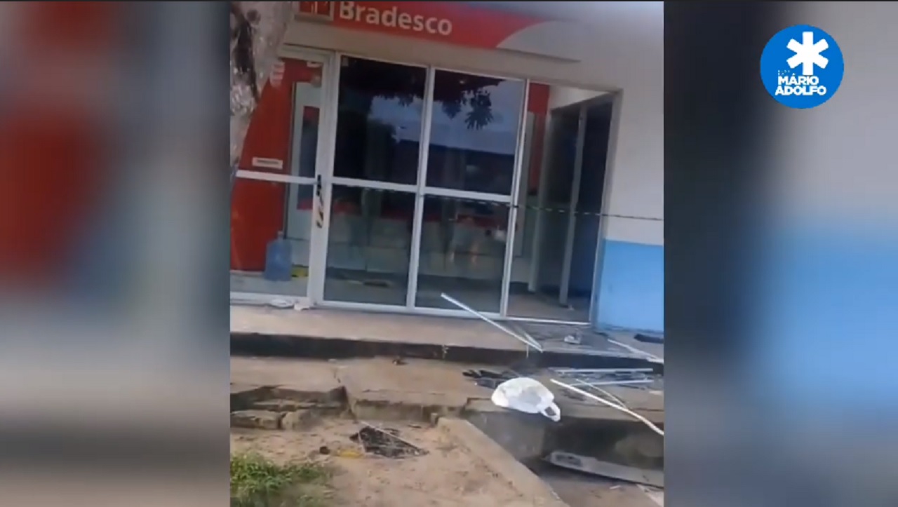 Quadrilha rouba caixa eletrônico da Seminf e funcionários são feitos reféns