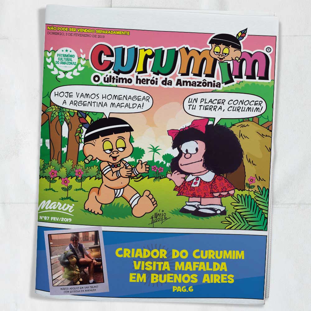 Curumim visita a terra da Mafalda