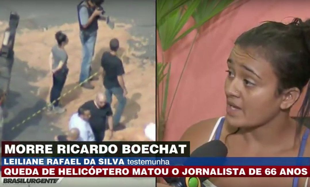 Testemunha relata que Boechat pulou do helicóptero antes da queda