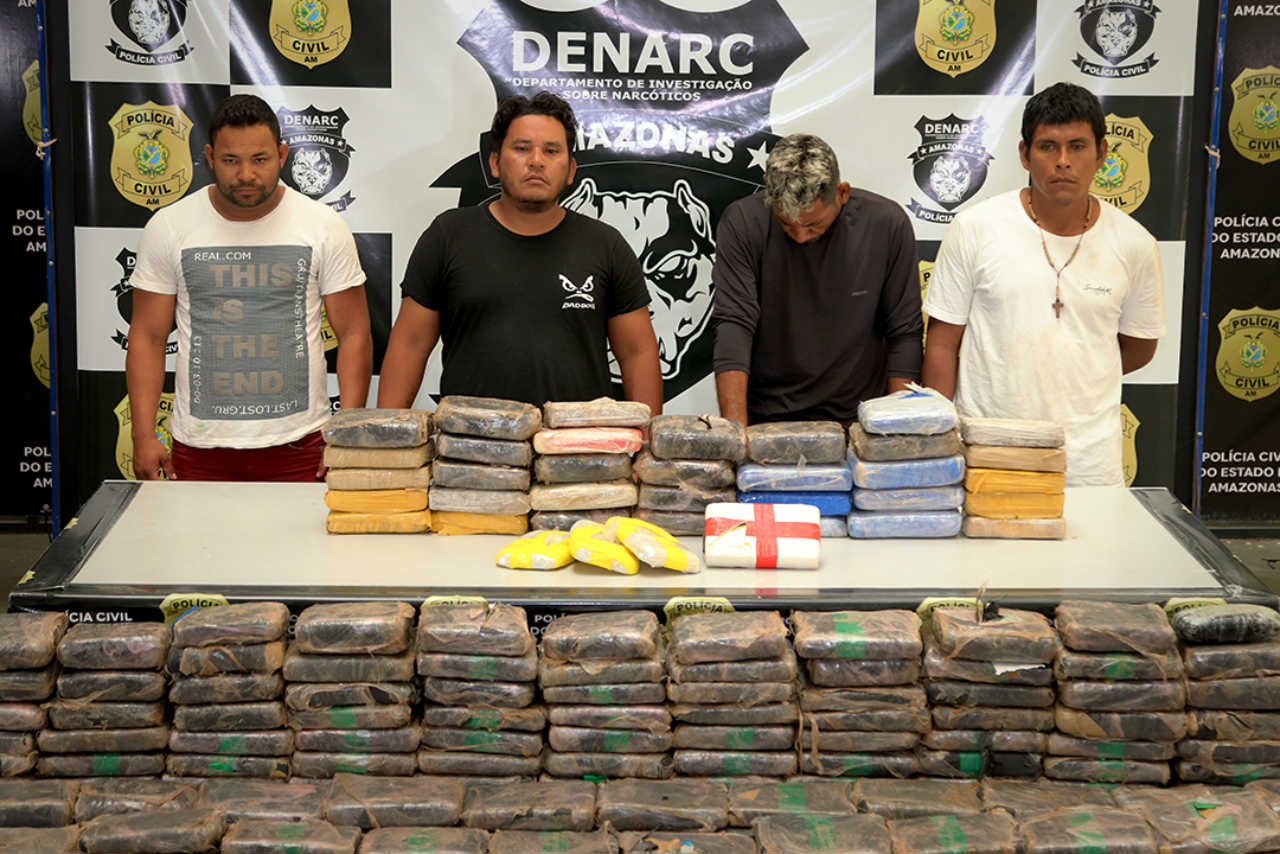 Grupo é preso com 300 kg de maconha no interior do Amazonas